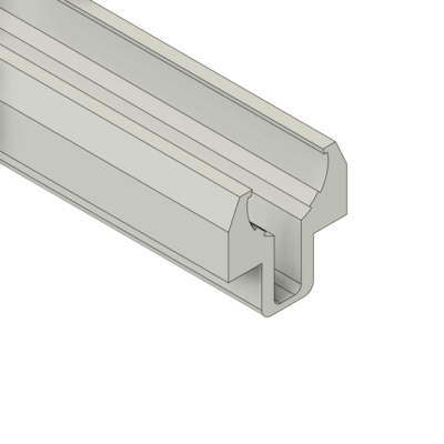 10-912-0-1250MM MODULAR SOLUTIONS LINEAR PART<BR>12MM SHAFT SUPPORT PROFILE, CUT TO THE LENGTH OF 1250 MM